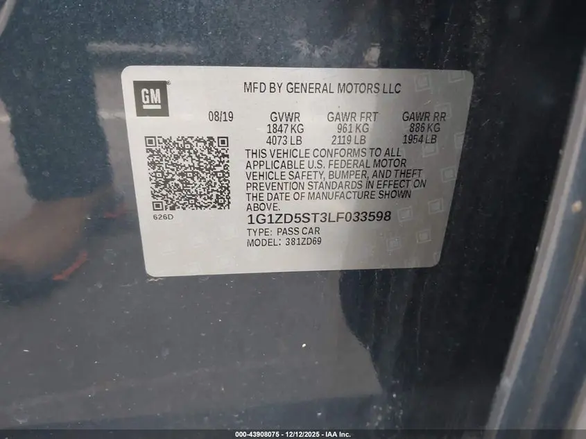 2020 CHEVROLET MALIBU FWD LT