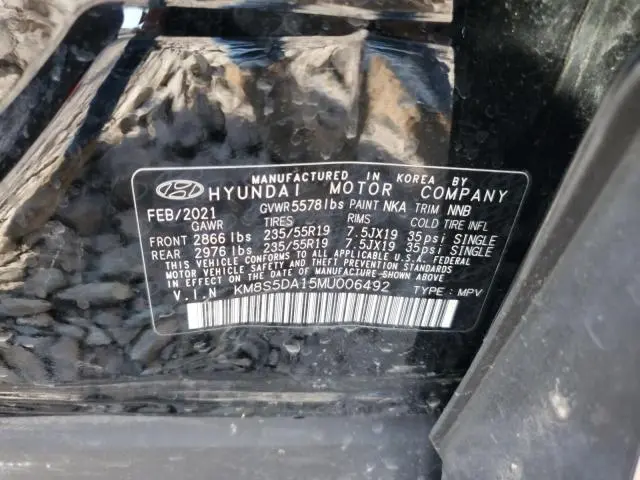 2021 HYUNDAI SANTA FE LIMITED  