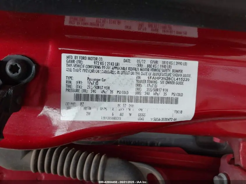 2012 FORD FOCUS TITANIUM