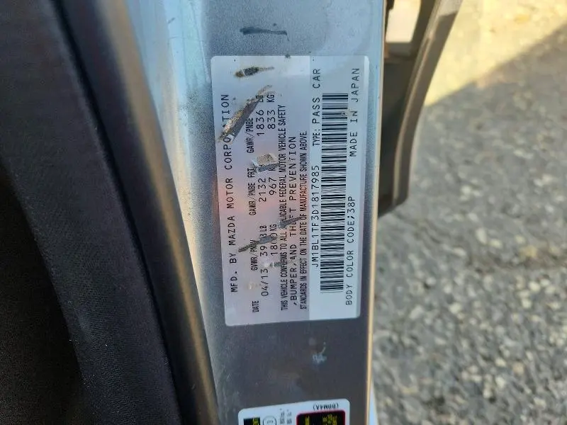2013 MAZDA 3 I  