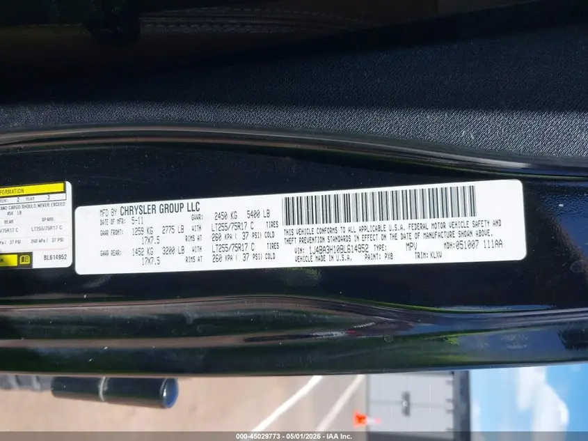 2011 JEEP WRANGLER UNLIMITED SPORT