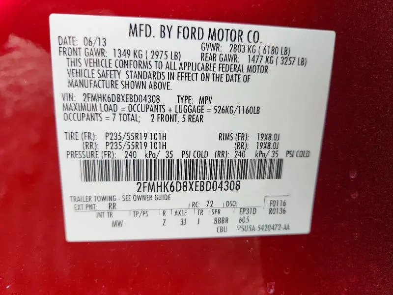 2014 FORD FLEX LIMITED  