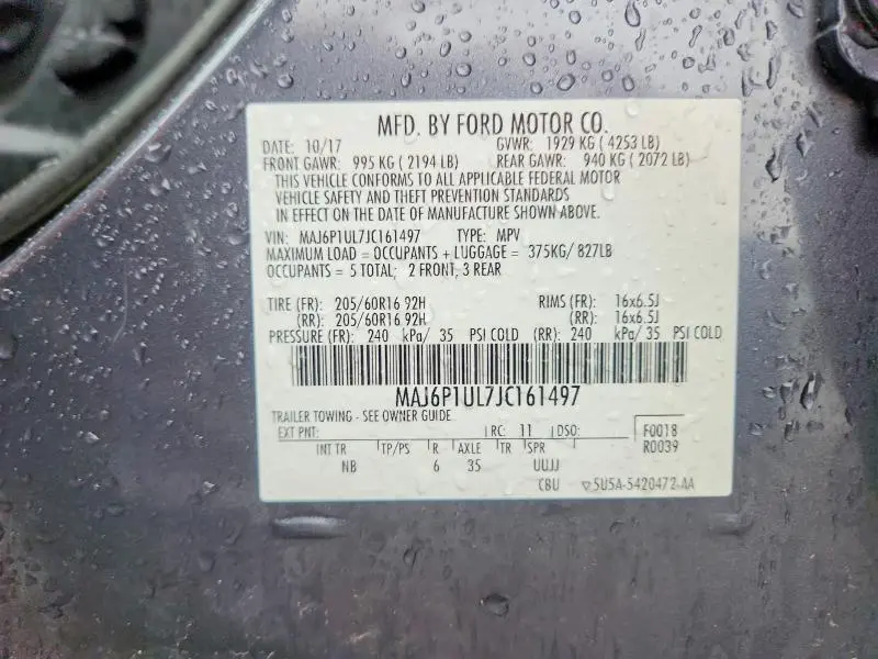 2018 FORD ECOSPORT SE  