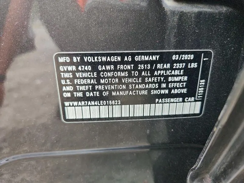 2020 VOLKSWAGEN ARTEON SE  