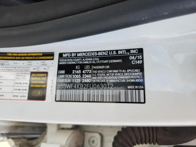 2015 MERCEDES-BENZ C 300 4MATIC  
