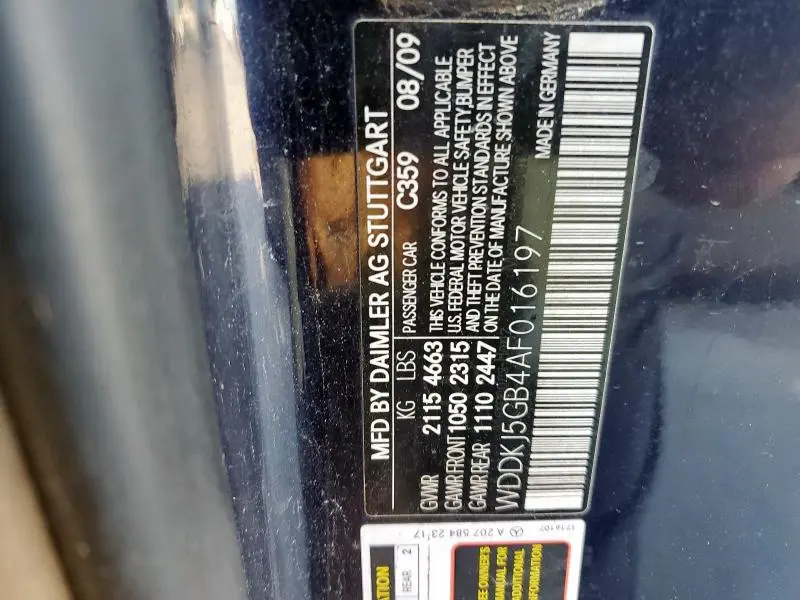 2010 MERCEDES-BENZ E 350