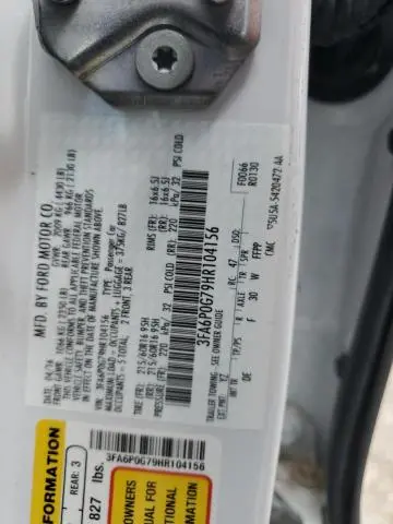 2017 FORD FUSION S  