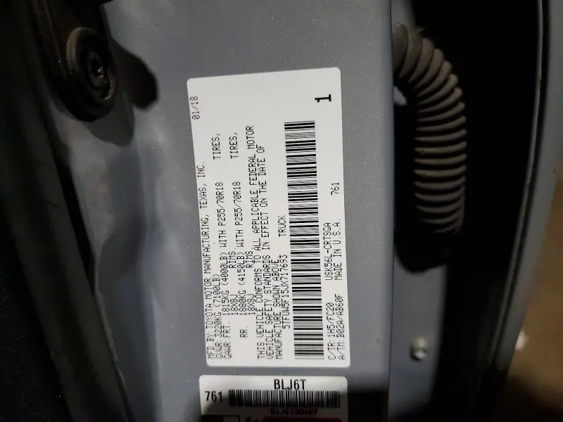 2018 TOYOTA TUNDRA SR5  