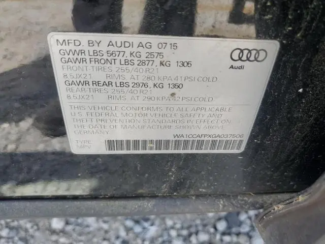 2016 AUDI SQ5 PREMIUM PLUS