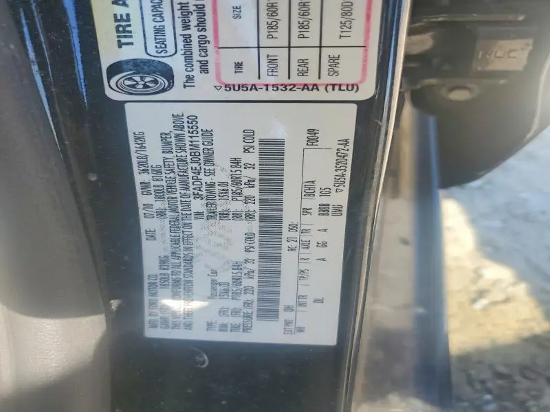 2011 FORD FIESTA SE  