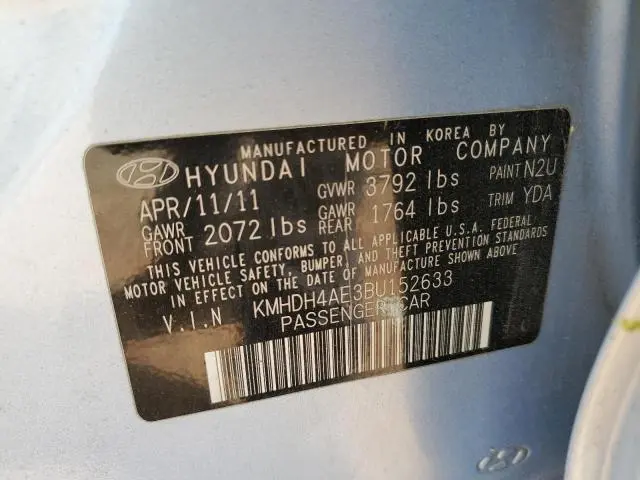 2011 HYUNDAI ELANTRA GLS  