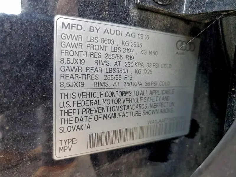 2017 AUDI Q7 PREMIUM PLUS  