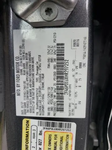 2017 FORD FUSION SE HYBRID  