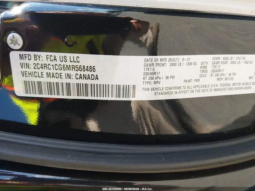 2021 CHRYSLER VOYAGER LX