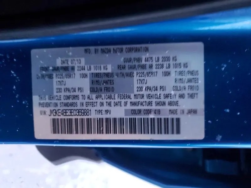 2014 MAZDA CX-5 SPORT  