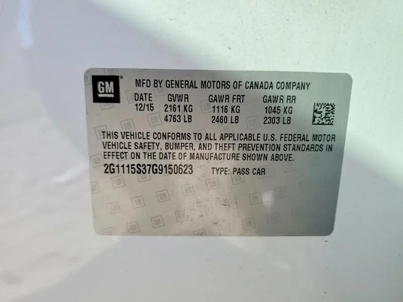 2016 CHEVROLET IMPALA LT  