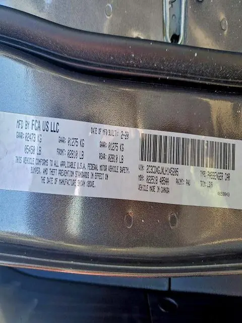 2020 DODGE CHARGER SCAT PACK  