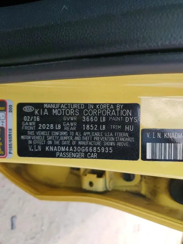 2016 KIA RIO LX  