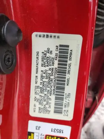 2010 TOYOTA COROLLA BASE  