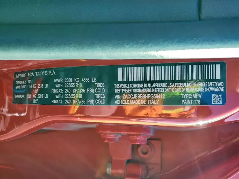 2017 JEEP RENEGADE LATITUDE  