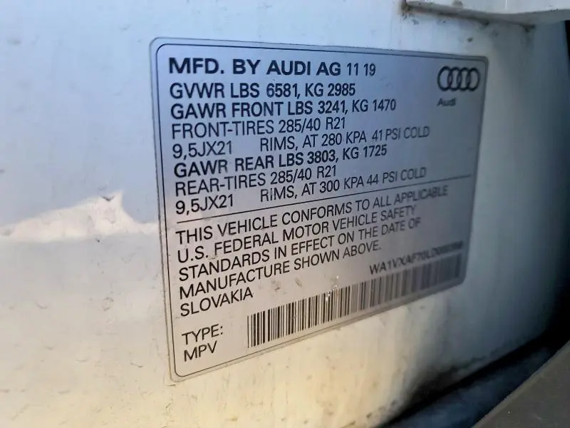 2020 AUDI Q7 PRESTIGE  