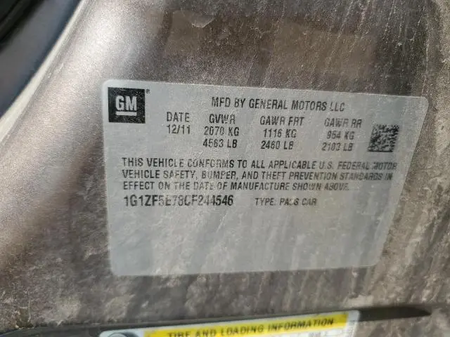 2012 CHEVROLET MALIBU 3LT  