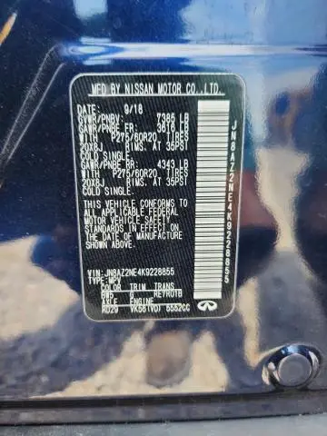 2019 INFINITI QX80 LUXE  