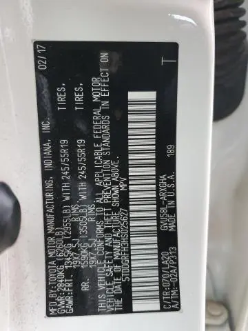 2017 TOYOTA HIGHLANDER HYBRID LIMITED  