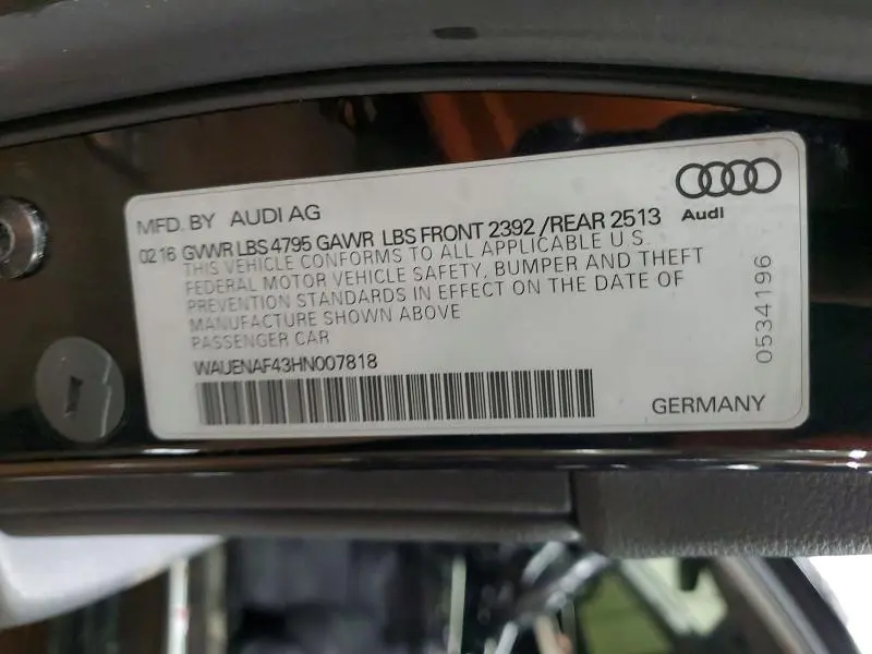 2017 AUDI A4 PREMIUM PLUS  
