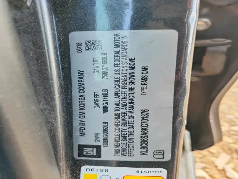 2019 CHEVROLET SPARK LS  