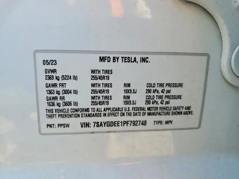 2023 TESLA MODEL Y   