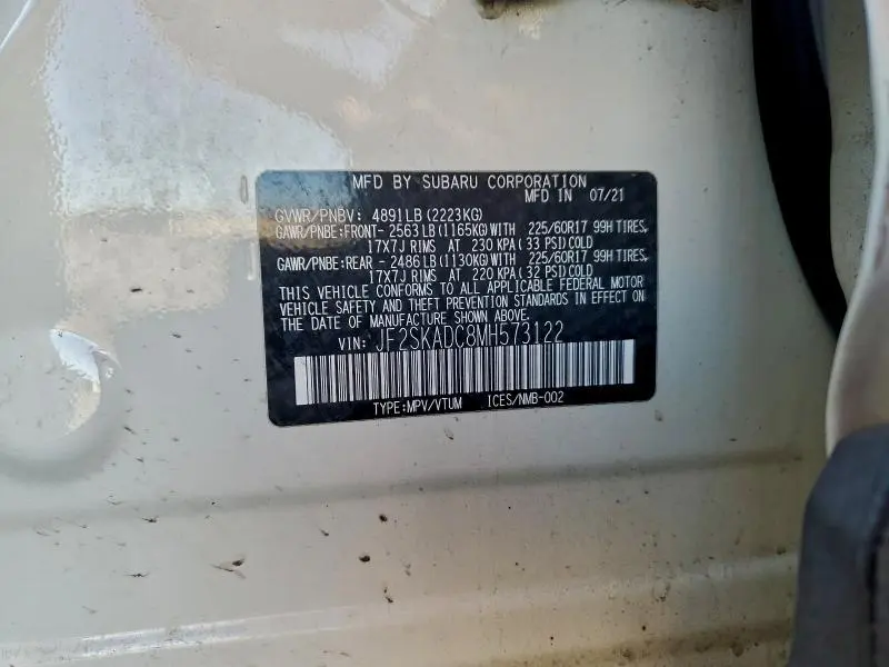 2021 SUBARU FORESTER   