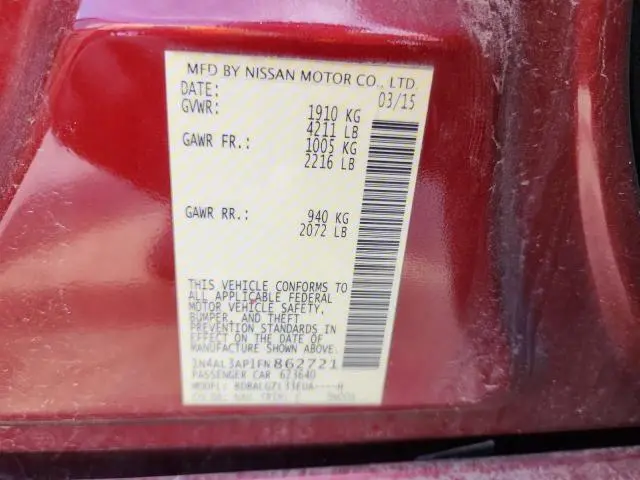 2015 NISSAN ALTIMA 2.5