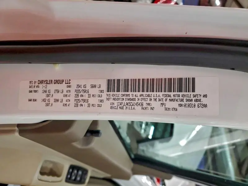 2012 JEEP LIBERTY SPORT  