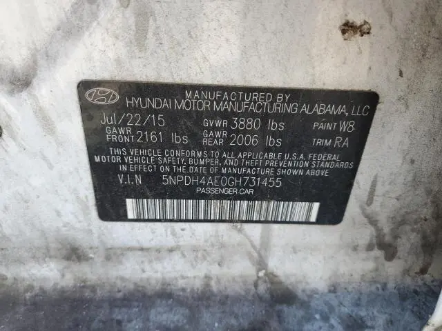 2016 HYUNDAI ELANTRA SE  