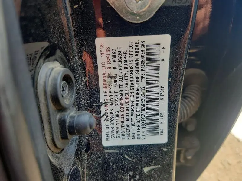 2019 HONDA CIVIC LX  