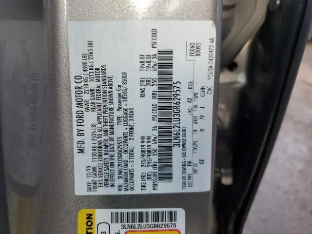 2016 LINCOLN MKZ HYBRID  