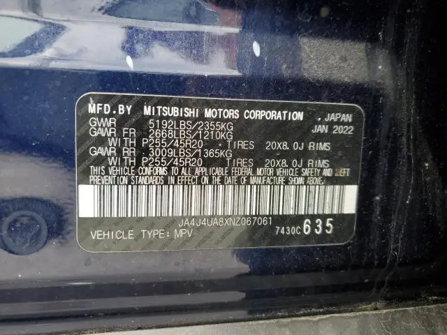 2022 MITSUBISHI OUTLANDER SE  