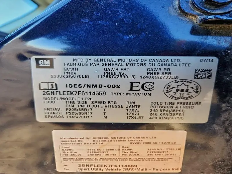 2015 CHEVROLET EQUINOX LS  