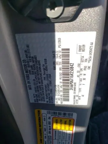 2016 FORD FUSION S  