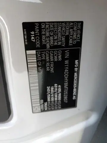 2021 MERCEDES-BENZ SPRINTER 2500  