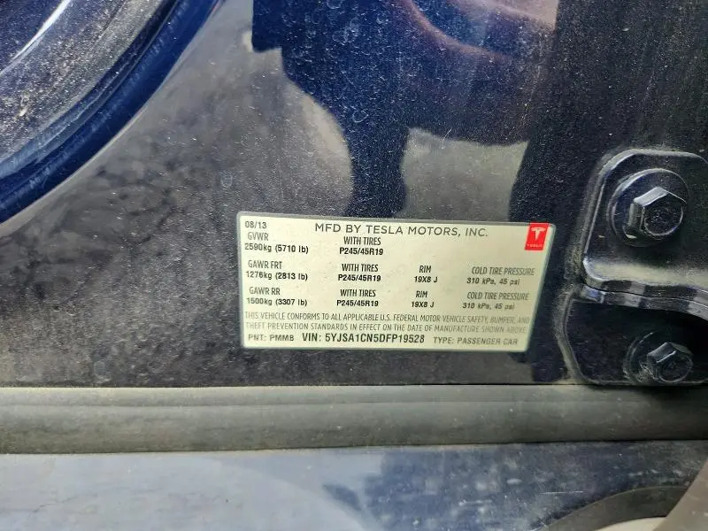 2013 TESLA MODEL S   