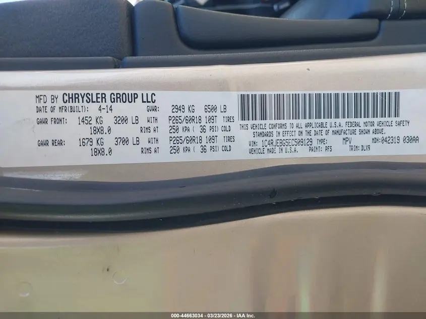 2014 JEEP GRAND CHEROKEE LIMITED