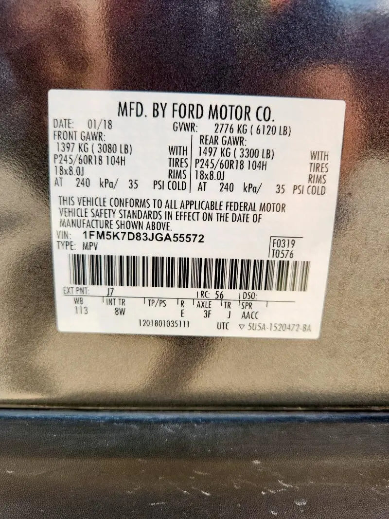 2018 FORD EXPLORER XLT  