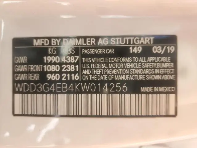 2019 MERCEDES-BENZ A 220  