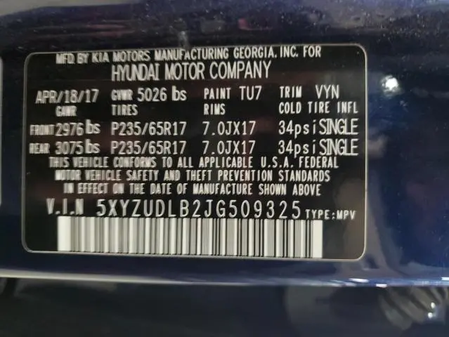 2018 HYUNDAI SANTA FE SPORT   