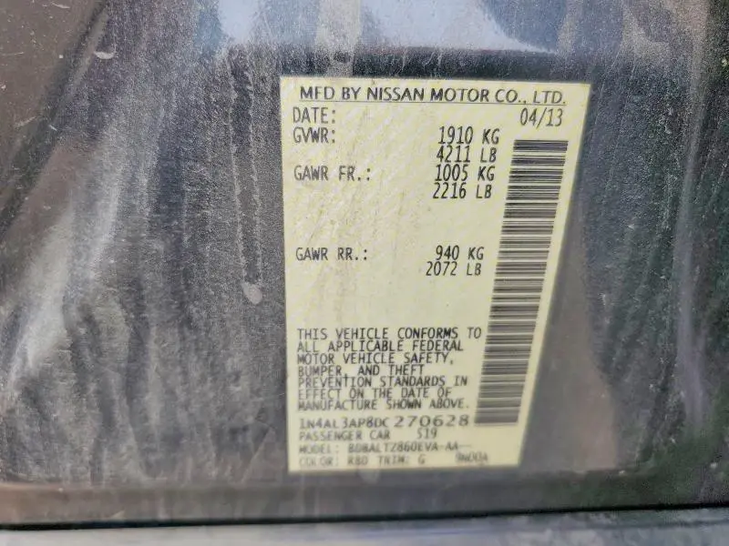 2013 NISSAN ALTIMA 2.5  