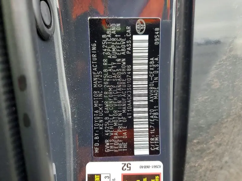 2025 TOYOTA CAMRY XSE  