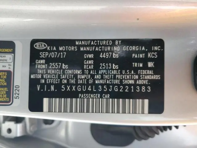 2018 KIA OPTIMA EX  