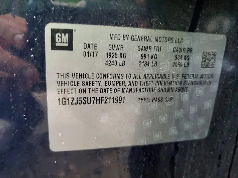 2017 CHEVROLET MALIBU HYBRID  